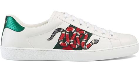 gucci scarpe serpente|gucci embroidered sneakers.